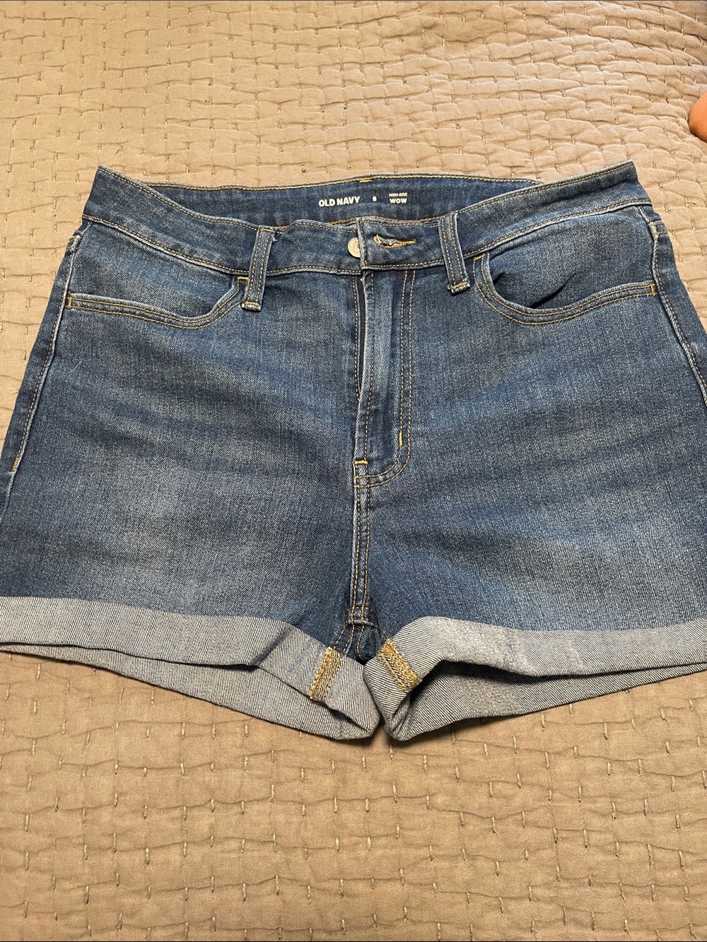 Old Navy Medium Blue Denim Cuffed Women's Shorts